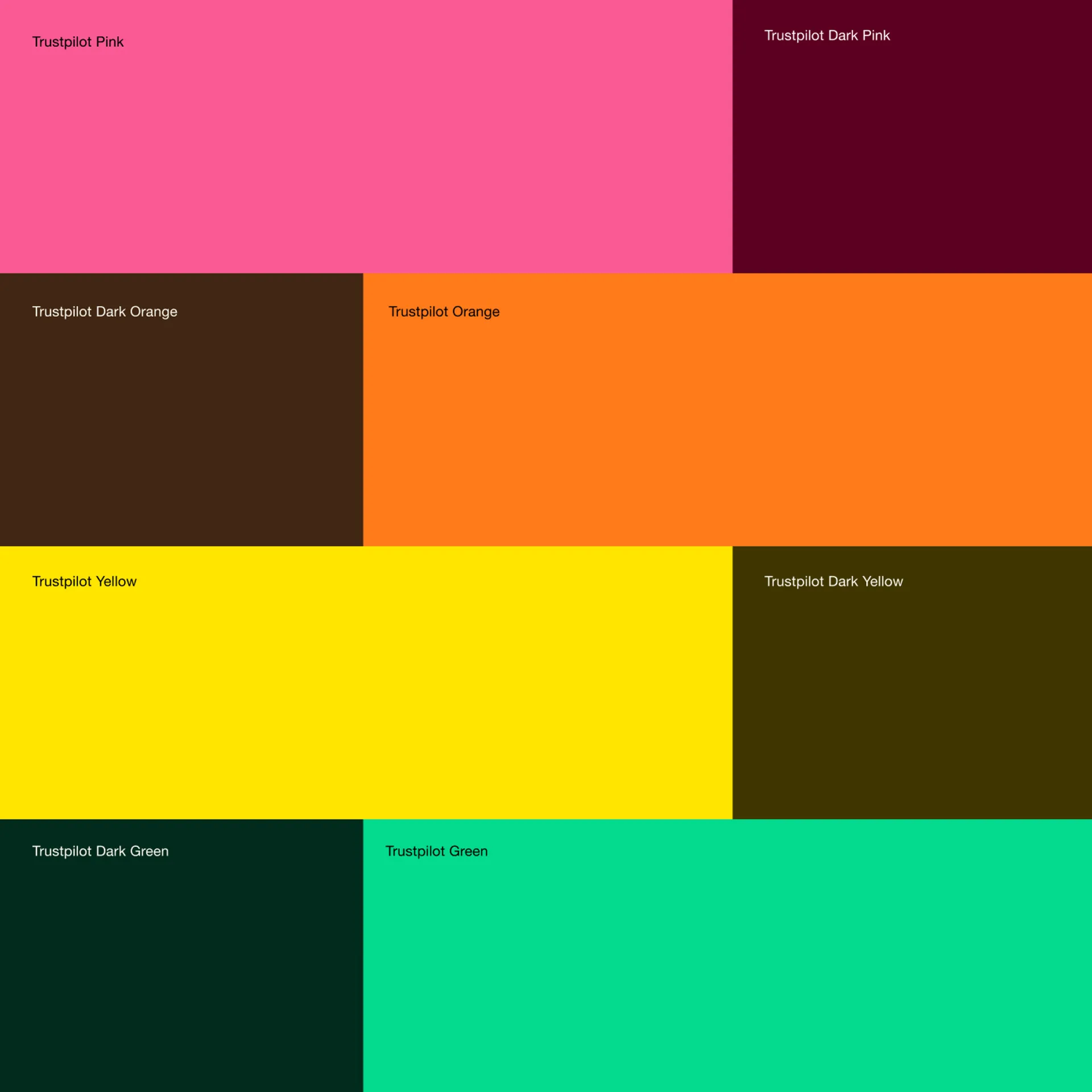 color palette of Trustpilot